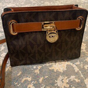 Michael Kors monogrammed crossbody purse